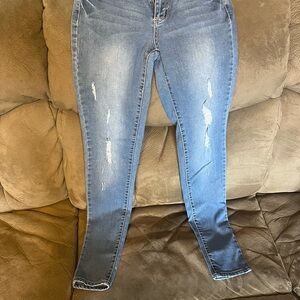 Altar'd State Faded Blue Ripped Skinny Jeans